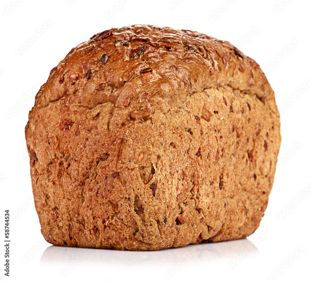 whole grain bread isolated on white background whole grain bread isolated on white background