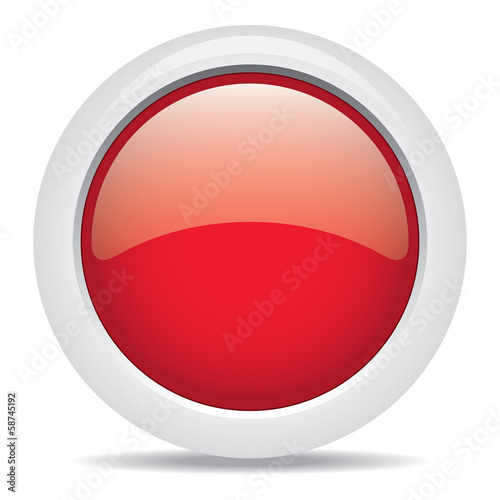 popular red color web button 3d vector