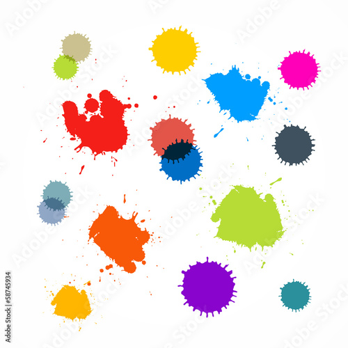 Abstract Colorful Blots  Stains  Splashes