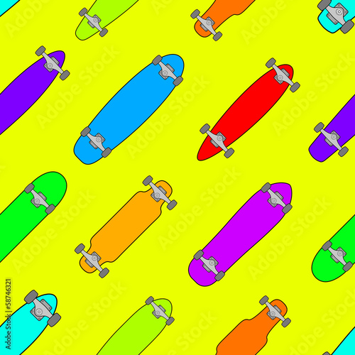 Colorful seamless skateboard texture pattern