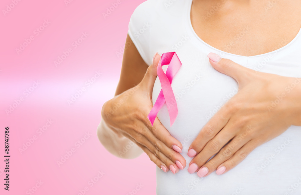 custom made wallpaper toronto digitalwoman with pink cancer awareness ribbon