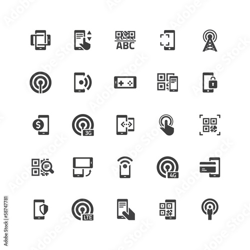 Mobile Comminication Icons Set