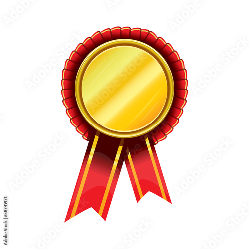 Vector award badges - gold award rosette