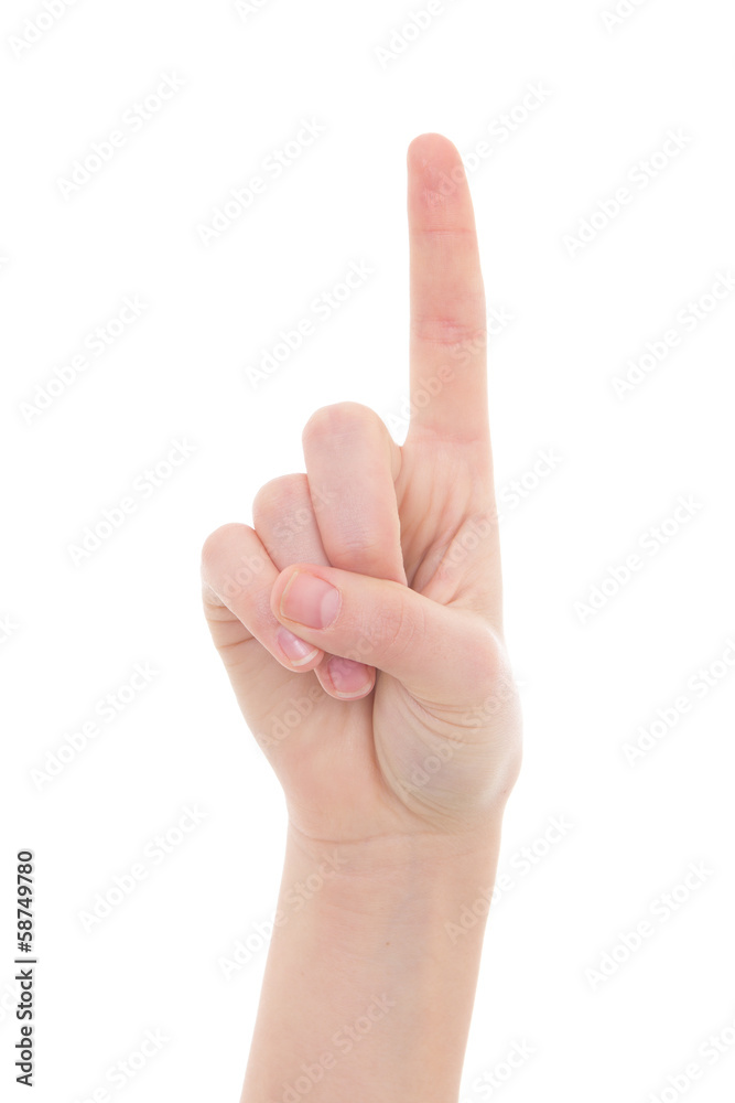 female hand isolated on white background female hand isolated on white background