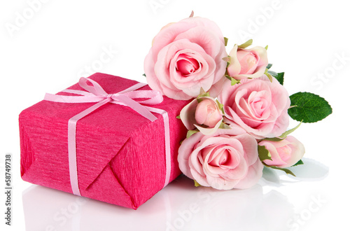 Romantic parcel isolated on white