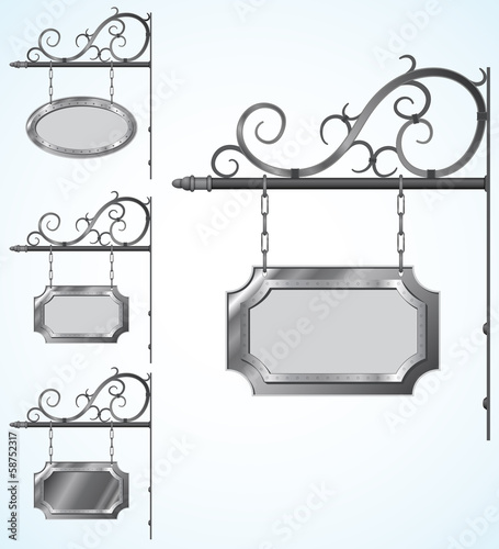 wrought iron signs for old-fashioned design