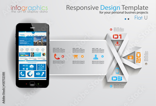 Infographic Design Template with modern flat style