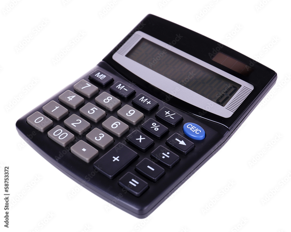 Digital calculator isolated on white Digital calculator isolated on white