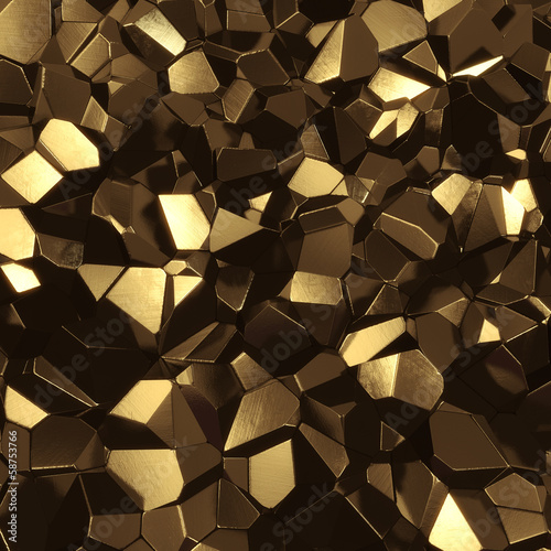 Abstract golden high tech geometric 3d background 