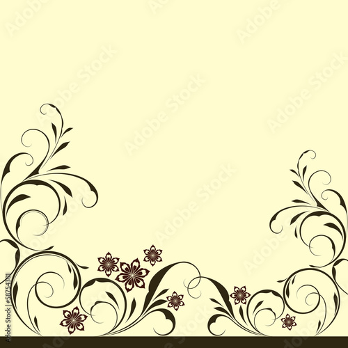 Abstract floral vintage background with copy space