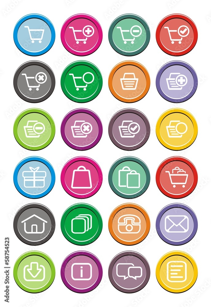 ecommerce icons - round icons ecommerce icons - round icons