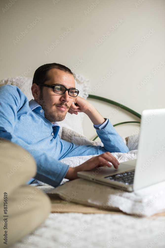 elegant business multitasking multimedia man at home elegant business multitasking multimedia man at home