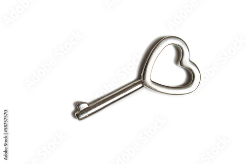 Heart shaped key isolated © asife