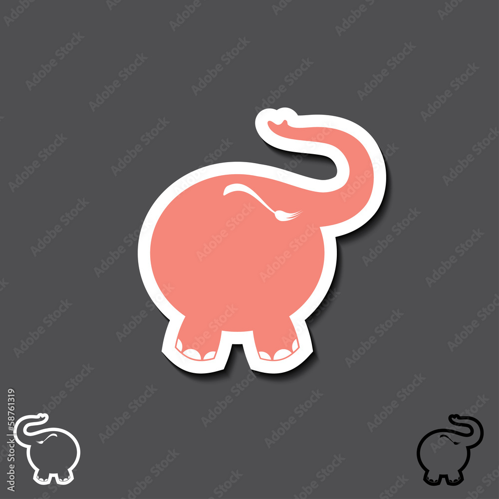 Cute elephant sticker Cute elephant sticker