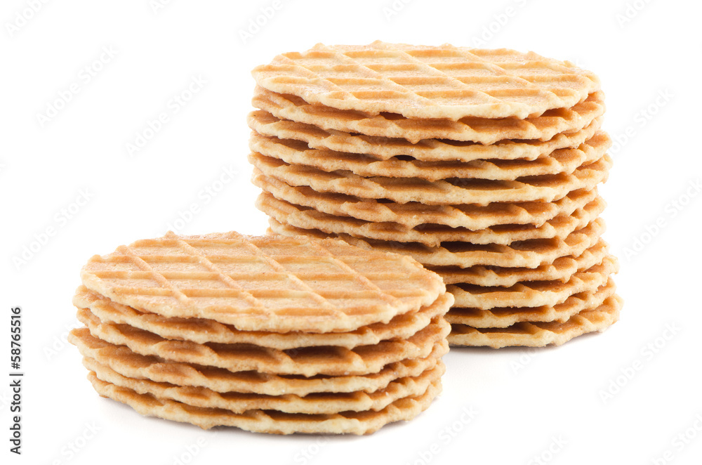 Pile of sweet waffles Pile of sweet waffles
