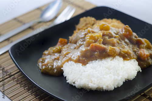 curry with rice Japanese style.. photo