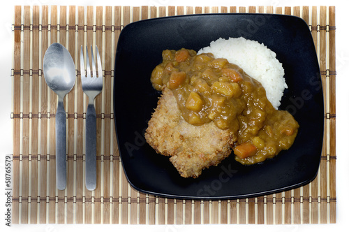 curry with rice Japanese style.. photo