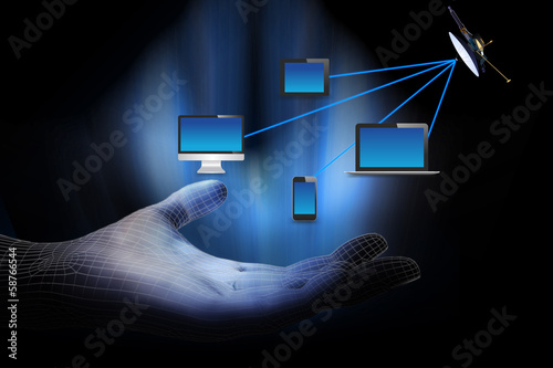Obraz na płótnie satellite Network Community