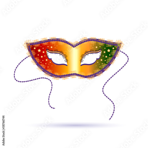 Venetian carnival template with mask