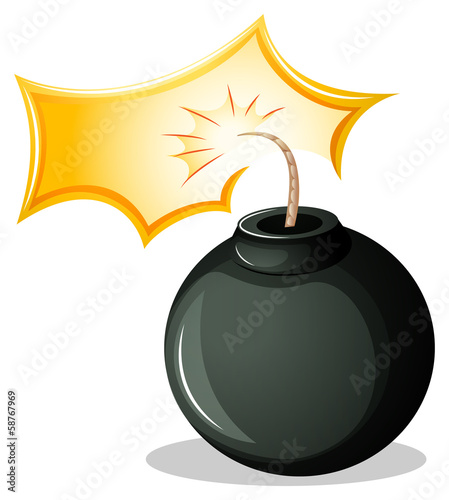 A round explosive bomb