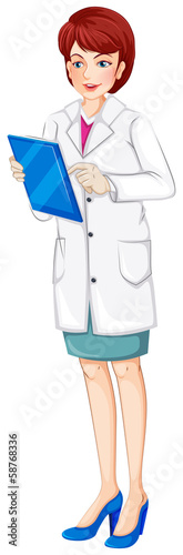 A nurse holding a chart