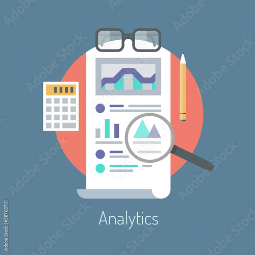 Analytics and statistics illustration