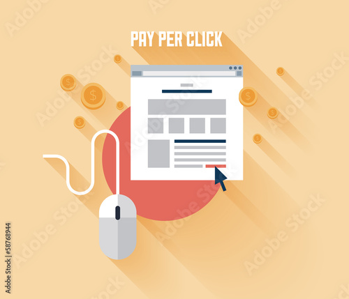 Pay per click concept illustration