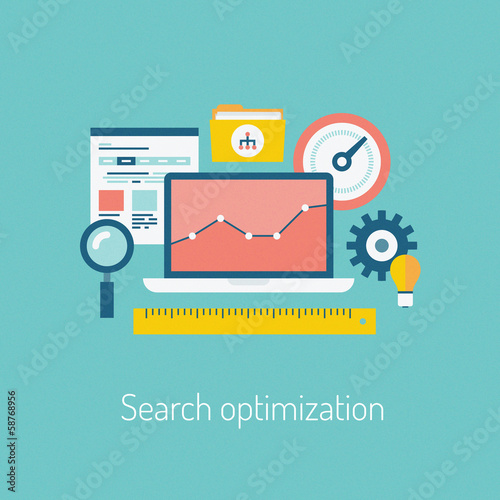 Search optimization illustration concept