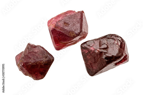 Three spinel crystals