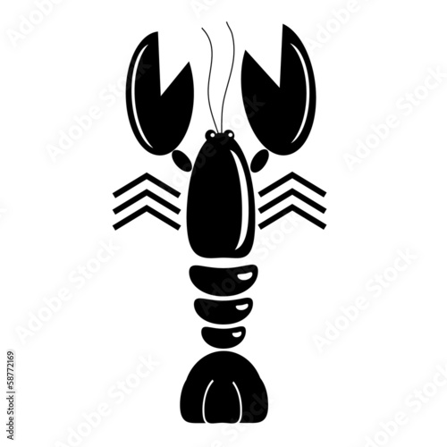 Lobster isolated illustration on white background
