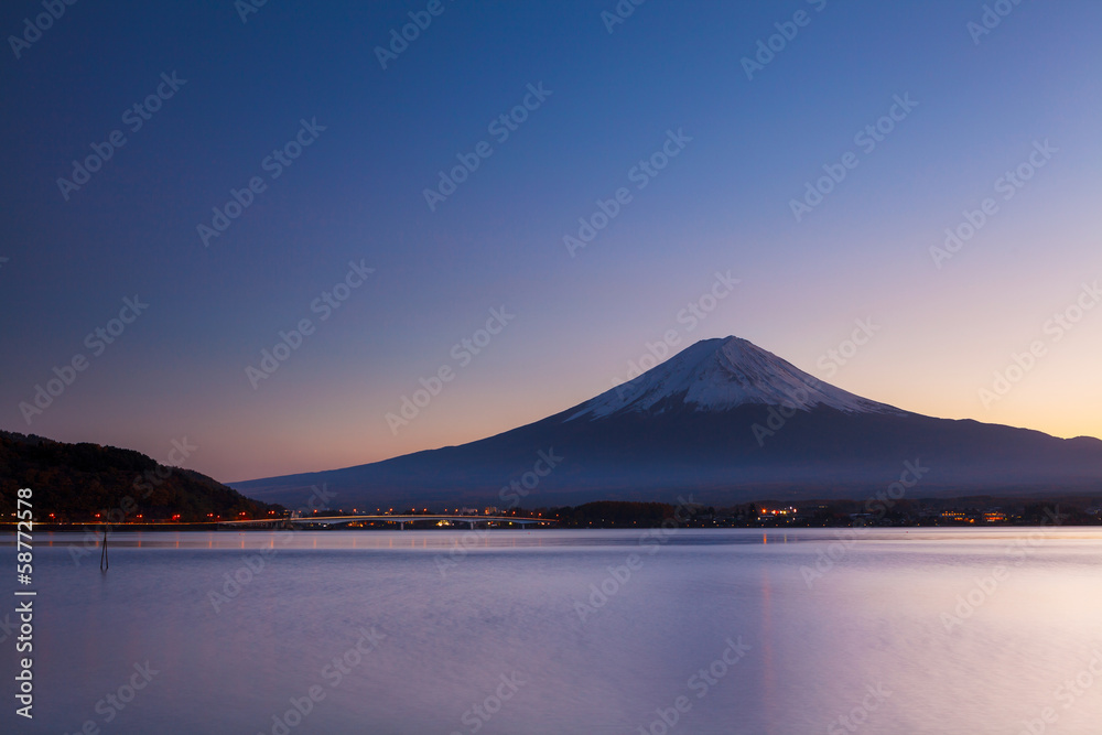 Mt. Fuji at evening