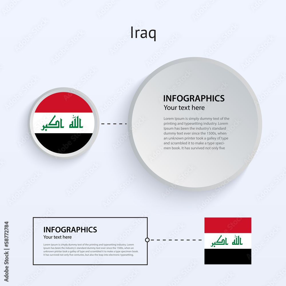 Iraq Country Set of Banners.