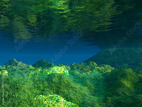 Obraz na plátne 3D Ocean floor