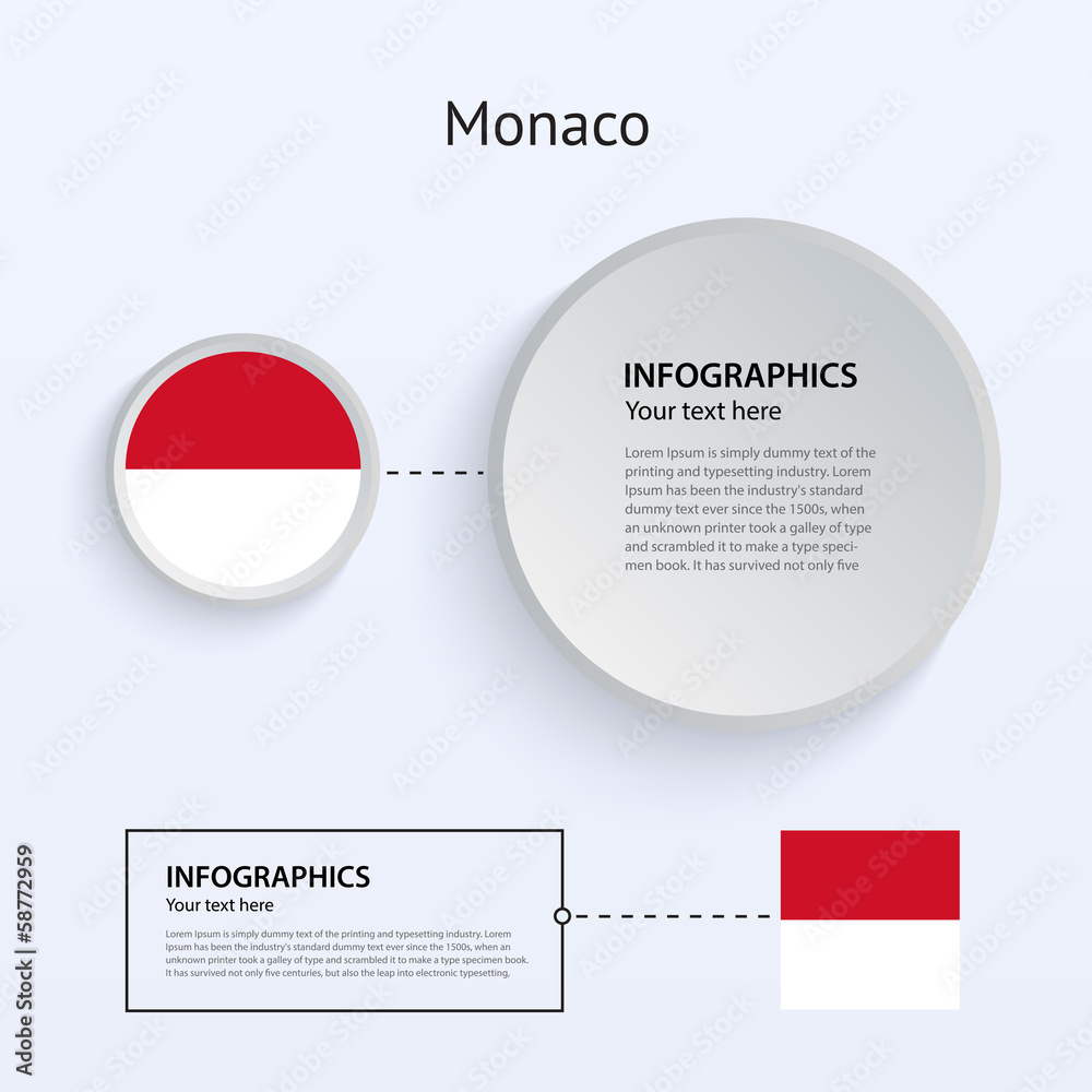 Monaco Country Set of Banners. Monaco Country Set of Banners.