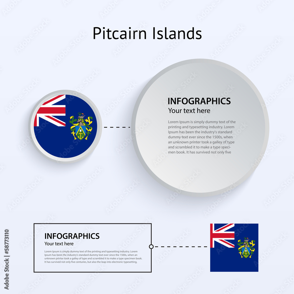 Pitcairn Islands Country Set of Banners.
