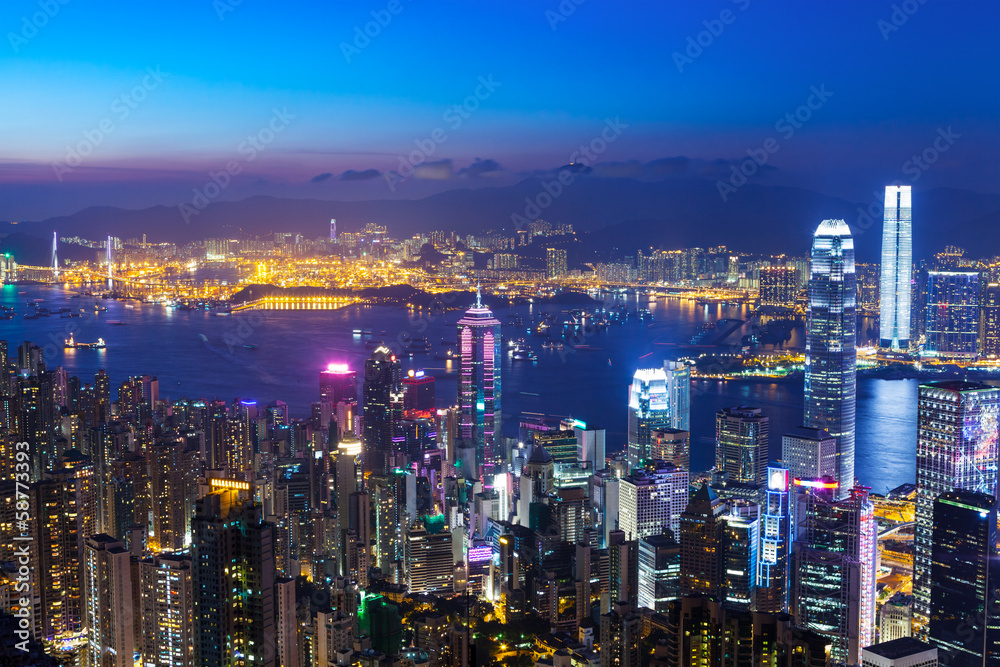 Hong Kong at night