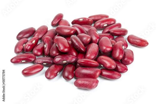 dried red beans isolated on white background photo