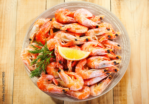 plate of shrimps