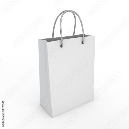 classic white shopping bag
