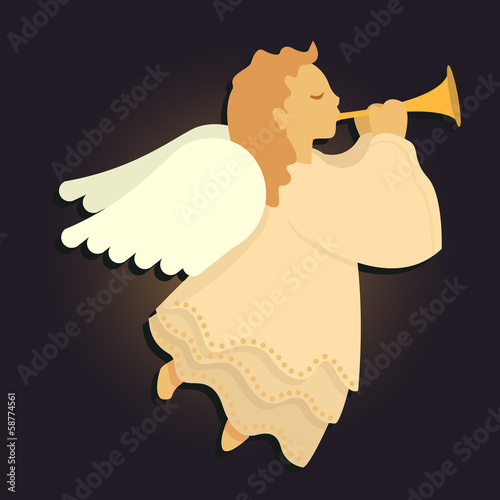 Angel Blowing Horn