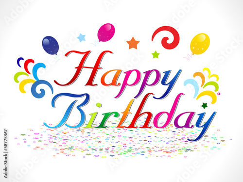 Wall Mural abstract happy birthday background