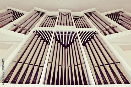 The church organ closeup photo