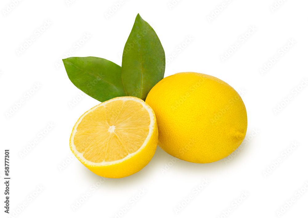 Lemons on a white background Lemons on a white background