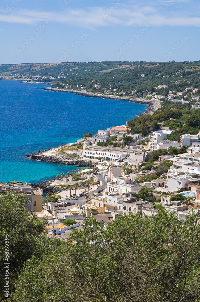 Panoramic view of Castro. Puglia. Italy.