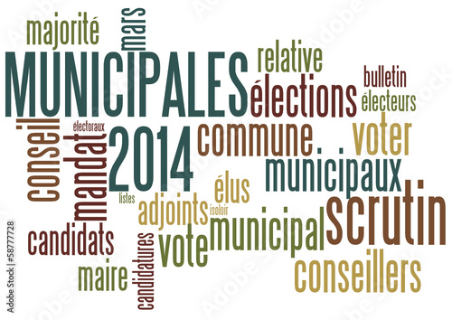Nuage de mots : Municipales 2014