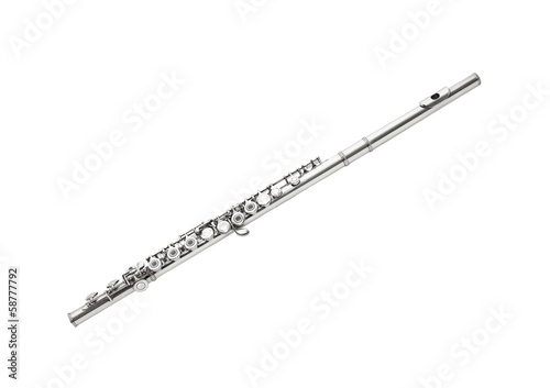Flute isolated on white photo