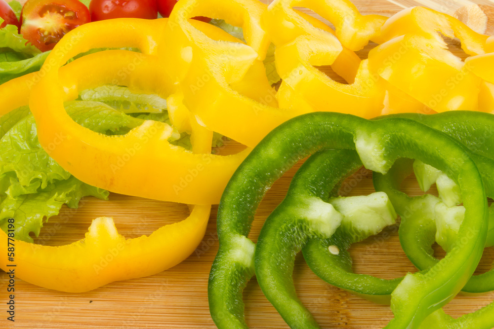 Fresh peppers cuts Fresh peppers cuts