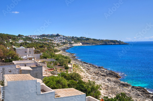 Panoramic view of Castro. Puglia. Italy.