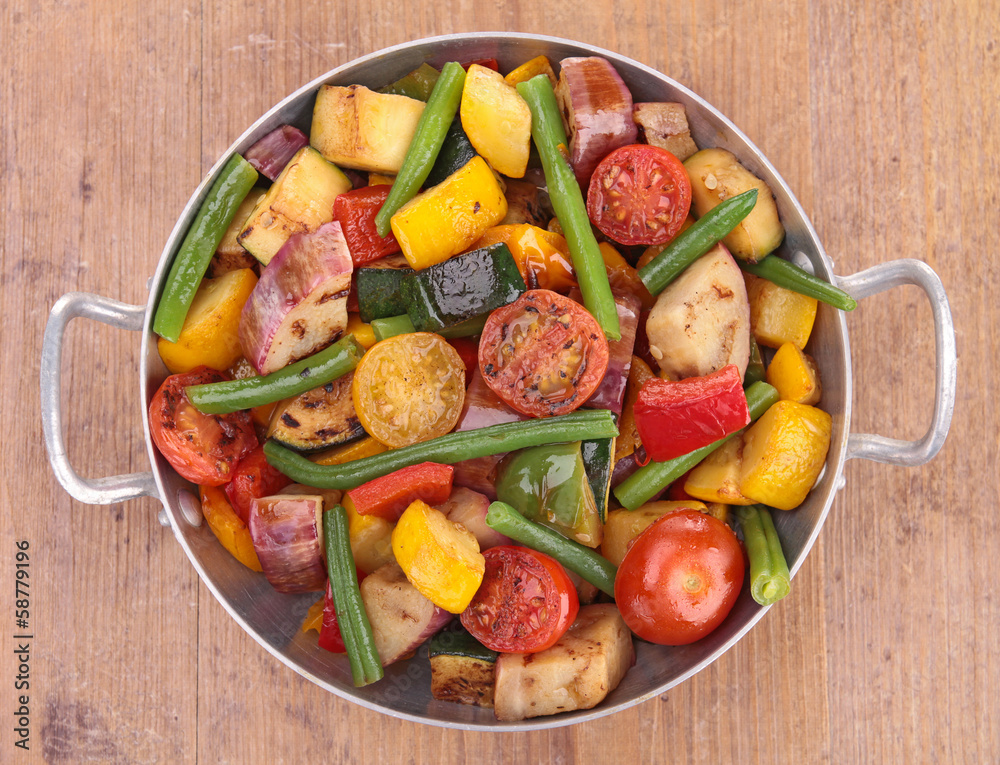 cooked vegetables