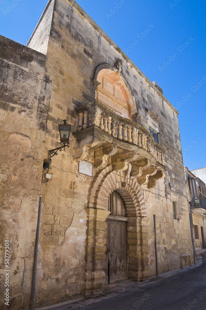 Historical palace. Maglie. Puglia. Italy. Historical palace. Maglie. Puglia. Italy.